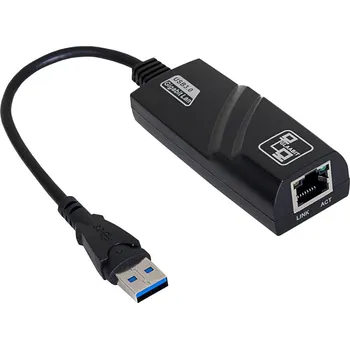 Datový kabel AKYGA Adaptér USB na Fast Ethernet USB 3.0 0,15m