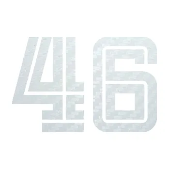 Polep vozidla Startovní číslo 46 typ 7 (51 - 3D karbon bílý) SAMOLEPKA NA AUTO, NÁLEPKA, FÓLIE, POLEP, TUNING, VLASTNÍ TEXT, TISK, AUTOSAMOLEPKY.cz, POLEPY, OBRÁZEK, LOGO, 3D STICKERS