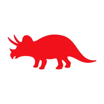 Samolepící dekorace SAMOLEPKA Triceratops 001 levá (10 - červená) NA AUTO, NÁLEPKA, FÓLIE, POLEP, TUNING, VLASTNÍ TEXT, TISK, AUTOSAMOLEPKY.cz, POLEPY, OBRÁZEK, LOGO, SAMOLEPKY