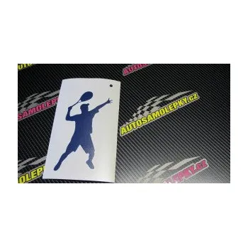 Polep vozidla SAMOLEPKA Tenista 001 pravá (10 - červená) NA AUTO, NÁLEPKA, FÓLIE, POLEP, TUNING, VLASTNÍ TEXT, TISK, AUTOSAMOLEPKY.cz, POLEPY, OBRÁZEK, LOGO, SAMOLEPKY