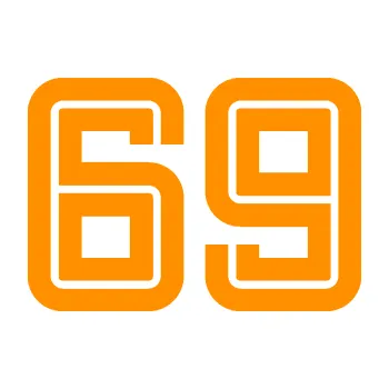 Polep vozidla Startovní číslo 69 typ 7 (06 - oranžová) SAMOLEPKA NA AUTO, NÁLEPKA, FÓLIE, POLEP, TUNING, VLASTNÍ TEXT, TISK, AUTOSAMOLEPKY.cz, POLEPY, OBRÁZEK, LOGO, 3D STICKERS