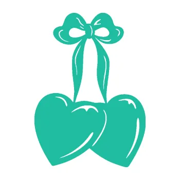 Samolepící dekorace Srdíčka 002 levá na mašličce (25 - tyrkysová) SAMOLEPKA NA AUTO, NÁLEPKA, FÓLIE, POLEP, TUNING, VLASTNÍ TEXT, TISK, AUTOSAMOLEPKY.cz, POLEPY, OBRÁZEK, LOGO, 3D STICKERS