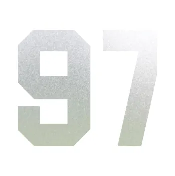 Polep vozidla Startovní číslo 97 (60 - pískované sklo) SAMOLEPKA NA AUTO, NÁLEPKA, FÓLIE, POLEP, TUNING, VLASTNÍ TEXT, TISK, AUTOSAMOLEPKY.cz, POLEPY, OBRÁZEK, LOGO, 3D STICKERS