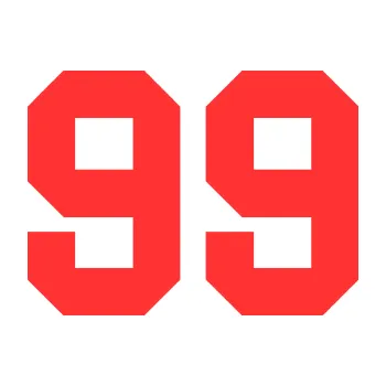 Polep vozidla Startovní číslo 99 (02 - světle červená) SAMOLEPKA NA AUTO, NÁLEPKA, FÓLIE, POLEP, TUNING, VLASTNÍ TEXT, TISK, AUTOSAMOLEPKY.cz, POLEPY, OBRÁZEK, LOGO, 3D STICKERS