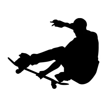 Samolepicí dekorace na vozidlo Skateboard 009 levá (01 - černá) SAMOLEPKA NA AUTO, NÁLEPKA, FÓLIE, POLEP, TUNING, VLASTNÍ TEXT, TISK, AUTOSAMOLEPKY.cz, POLEPY, OBRÁZEK, LOGO, 3D STICKERS