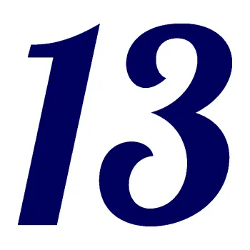 Polep vozidla Startovní číslo 13 typ 3 (23 - tmavě modrá) SAMOLEPKA NA AUTO, NÁLEPKA, FÓLIE, POLEP, TUNING, VLASTNÍ TEXT, TISK, AUTOSAMOLEPKY.cz, POLEPY, OBRÁZEK, LOGO, 3D STICKERS