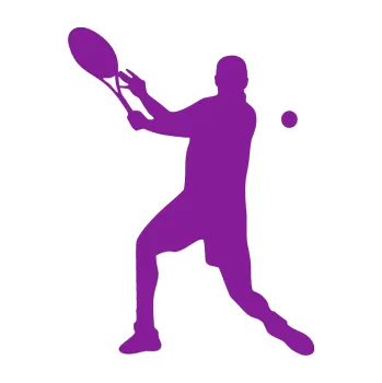 Polep vozidla Tenista 005 levá (14 - fialová) SAMOLEPKA NA AUTO, NÁLEPKA, FÓLIE, POLEP, TUNING, VLASTNÍ TEXT, TISK, AUTOSAMOLEPKY.cz, POLEPY, OBRÁZEK, LOGO, 3D STICKERS