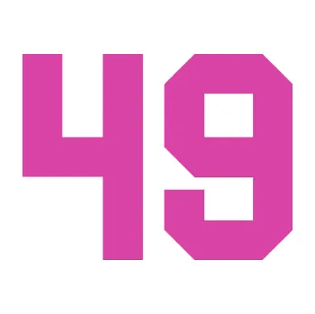 Polep vozidla Startovní číslo 49 (16 - růžová) SAMOLEPKA NA AUTO, NÁLEPKA, FÓLIE, POLEP, TUNING, VLASTNÍ TEXT, TISK, AUTOSAMOLEPKY.cz, POLEPY, OBRÁZEK, LOGO, 3D STICKERS