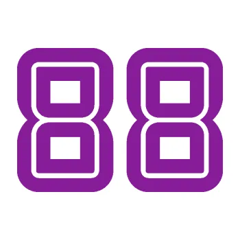 Polep vozidla Startovní číslo 88 typ 7 (14 - fialová) SAMOLEPKA NA AUTO, NÁLEPKA, FÓLIE, POLEP, TUNING, VLASTNÍ TEXT, TISK, AUTOSAMOLEPKY.cz, POLEPY, OBRÁZEK, LOGO, 3D STICKERS