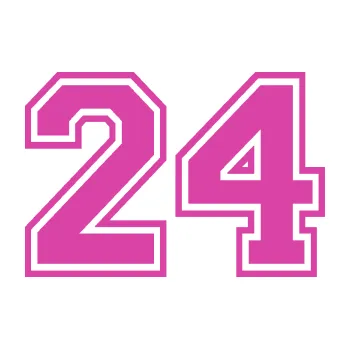 Polep vozidla SAMOLEPKA Startovní číslo 24 typ 4 (16 - růžová) NA AUTO, NÁLEPKA, FÓLIE, POLEP, TUNING, VLASTNÍ TEXT, TISK, AUTOSAMOLEPKY.cz, POLEPY, OBRÁZEK, LOGO, SAMOLEPKY