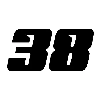 Polep vozidla Startovní číslo 38 typ 6 (01 - černá) SAMOLEPKA NA AUTO, NÁLEPKA, FÓLIE, POLEP, TUNING, VLASTNÍ TEXT, TISK, AUTOSAMOLEPKY.cz, POLEPY, OBRÁZEK, LOGO, 3D STICKERS