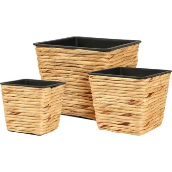 Květináč PROGARDEN Sada květináčů čtvercových 3 ks vodní hyacint KO-VM3000020