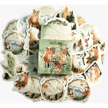 samolepka Sada samolepek - Les a lišky (46ks)