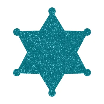 samolepka Sheriff 002 hvězda (92 - Ultra Metalic tyrkysová) SAMOLEPKA NA AUTO, NÁLEPKA, FÓLIE, POLEP, TUNING, VLASTNÍ TEXT, TISK, AUTOSAMOLEPKY.cz, POLEPY, OBRÁZEK, LOGO, 3D STICKERS