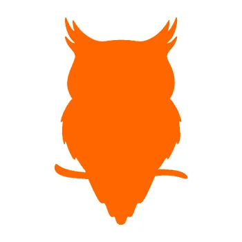 Samolepicí dekorace na vozidlo Sova 001 levá (73 - Fluorescentní oranžová) SAMOLEPKA NA AUTO, NÁLEPKA, FÓLIE, POLEP, TUNING, VLASTNÍ TEXT, TISK, AUTOSAMOLEPKY.cz, POLEPY, OBRÁZEK, LOGO, 3D STICKERS