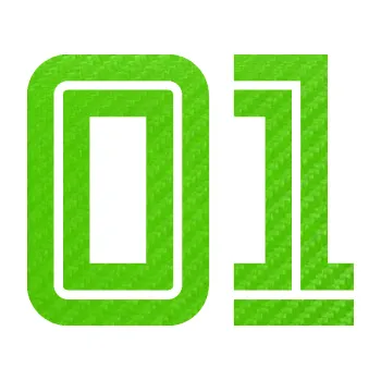 Polep vozidla Startovní číslo 01 typ 7 (58 - 3D karbon zelený kawasaki) SAMOLEPKA NA AUTO, NÁLEPKA, FÓLIE, POLEP, TUNING, VLASTNÍ TEXT, TISK, AUTOSAMOLEPKY.cz, POLEPY, OBRÁZEK, LOGO, 3D STICKERS