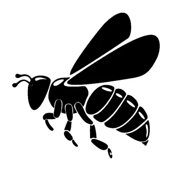 Samolepící dekorace SAMOLEPKA Včela 001 levá (01 - černá) NA AUTO, NÁLEPKA, FÓLIE, POLEP, TUNING, VLASTNÍ TEXT, TISK, AUTOSAMOLEPKY.cz, POLEPY, OBRÁZEK, LOGO, SAMOLEPKY