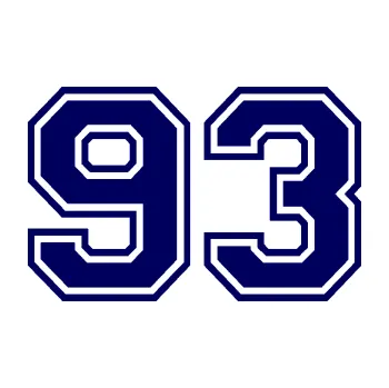 Polep vozidla Startovní číslo 93 typ 4 (23 - tmavě modrá) SAMOLEPKA NA AUTO, NÁLEPKA, FÓLIE, POLEP, TUNING, VLASTNÍ TEXT, TISK, AUTOSAMOLEPKY.cz, POLEPY, OBRÁZEK, LOGO, 3D STICKERS