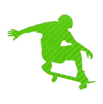 Autodoplněk Samolepka na auto Skateboard 012 pravá (58 - 3D karbon zelený kawasaki) NÁLEPKA, FÓLIE, POLEPY, TUNING, VLASTNÍ TEXT, TISK, AUTOSAMOLEPKY.cz, SAMOLEPKY, OBRÁZEK, LOGO, VÝROBA, PRODEJ
