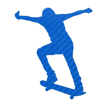 Samolepicí dekorace na vozidlo Skateboard 006 levá (57 - 3D karbon modrý) SAMOLEPKA NA AUTO, NÁLEPKA, FÓLIE, POLEP, TUNING, VLASTNÍ TEXT, TISK, AUTOSAMOLEPKY.cz, POLEPY, OBRÁZEK, LOGO, 3D STICKERS
