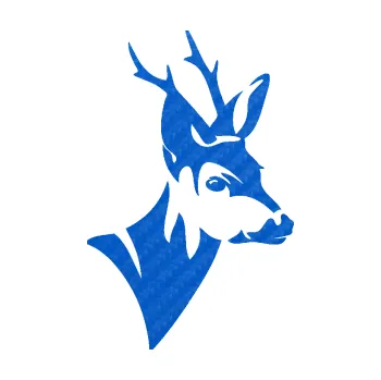 Samolepící dekorace SAMOLEPKA Srnec 001 pravá hlava (57 - 3D karbon modrý) NA AUTO, NÁLEPKA, FÓLIE, POLEP, TUNING, VLASTNÍ TEXT, TISK, AUTOSAMOLEPKY.cz, POLEPY, OBRÁZEK, LOGO, SAMOLEPKY