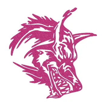 Polep vozidla Vlk 004 pravá (90 - Ultra Metalic růžová) SAMOLEPKA NA AUTO, NÁLEPKA, FÓLIE, POLEP, TUNING, VLASTNÍ TEXT, TISK, AUTOSAMOLEPKY.cz, POLEPY, OBRÁZEK, LOGO, 3D STICKERS