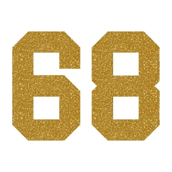 Polep vozidla Startovní číslo 68 (92 - Ultra Metalic zlatá) SAMOLEPKA NA AUTO, NÁLEPKA, FÓLIE, POLEP, TUNING, VLASTNÍ TEXT, TISK, AUTOSAMOLEPKY.cz, POLEPY, OBRÁZEK, LOGO, 3D STICKERS