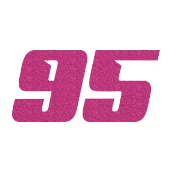 Polep vozidla Startovní číslo 95 typ 6 (90 - Ultra Metalic růžová) SAMOLEPKA NA AUTO, NÁLEPKA, FÓLIE, POLEP, TUNING, VLASTNÍ TEXT, TISK, AUTOSAMOLEPKY.cz, POLEPY, OBRÁZEK, LOGO, 3D STICKERS