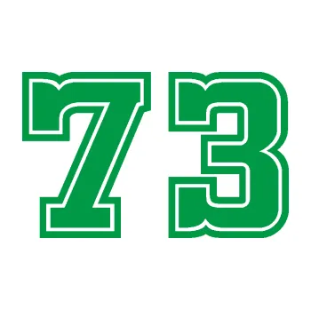 Polep vozidla Startovní číslo 73 typ 5 (12 - zelená) SAMOLEPKA NA AUTO, NÁLEPKA, FÓLIE, POLEP, TUNING, VLASTNÍ TEXT, TISK, AUTOSAMOLEPKY.cz, POLEPY, OBRÁZEK, LOGO, 3D STICKERS
