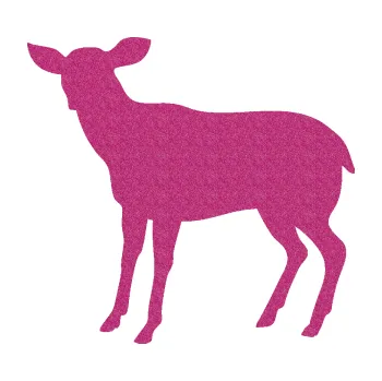 Samolepící dekorace SAMOLEPKA Srna 001 levá (90 - Ultra Metalic růžová) NA AUTO, NÁLEPKA, FÓLIE, POLEP, TUNING, VLASTNÍ TEXT, TISK, AUTOSAMOLEPKY.cz, POLEPY, OBRÁZEK, LOGO, SAMOLEPKY