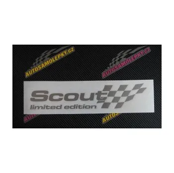 Polep vozidla SAMOLEPKA Scout limited edition pravá (10 - červená) NA AUTO, NÁLEPKA, FÓLIE, POLEP, TUNING, VLASTNÍ TEXT, TISK, AUTOSAMOLEPKY.cz, POLEPY, OBRÁZEK, LOGO, SAMOLEPKY