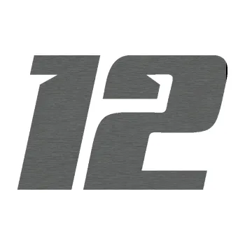 Polep vozidla Startovní číslo 12 typ 6 (62 - škrábaný titan) SAMOLEPKA NA AUTO, NÁLEPKA, FÓLIE, POLEP, TUNING, VLASTNÍ TEXT, TISK, AUTOSAMOLEPKY.cz, POLEPY, OBRÁZEK, LOGO, 3D STICKERS