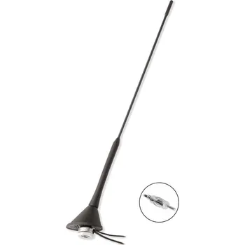 Autoanténa Střešní anténa se zesilovačem 76°, konektor DIN. Výrobce: Mecatron - 290930