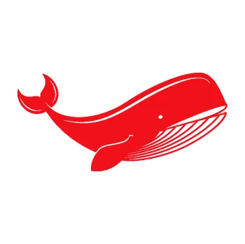 Samolepící dekorace SAMOLEPKA Velryba 001 pravá (10 - červená) NA AUTO, NÁLEPKA, FÓLIE, POLEP, TUNING, VLASTNÍ TEXT, TISK, AUTOSAMOLEPKY.cz, POLEPY, OBRÁZEK, LOGO, SAMOLEPKY