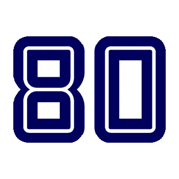 Polep vozidla Startovní číslo 80 typ 7 (23 - tmavě modrá) SAMOLEPKA NA AUTO, NÁLEPKA, FÓLIE, POLEP, TUNING, VLASTNÍ TEXT, TISK, AUTOSAMOLEPKY.cz, POLEPY, OBRÁZEK, LOGO, 3D STICKERS