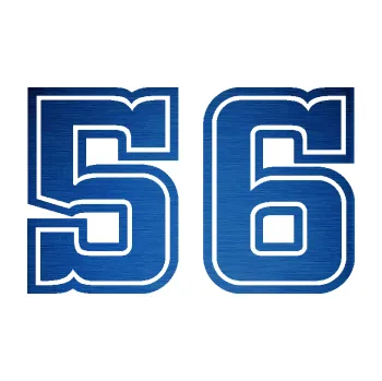 Polep vozidla Startovní číslo 56 typ 5 (65 - škrábaný kov modrý) SAMOLEPKA NA AUTO, NÁLEPKA, FÓLIE, POLEP, TUNING, VLASTNÍ TEXT, TISK, AUTOSAMOLEPKY.cz, POLEPY, OBRÁZEK, LOGO, 3D STICKERS