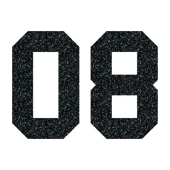 Polep vozidla Startovní číslo 08 (85 - Ultra Metalic černá) SAMOLEPKA NA AUTO, NÁLEPKA, FÓLIE, POLEP, TUNING, VLASTNÍ TEXT, TISK, AUTOSAMOLEPKY.cz, POLEPY, OBRÁZEK, LOGO, 3D STICKERS