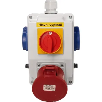 Elektrická zásuvka FAMATEL Kombinace SB225 3xzásuvka +spínač IP44