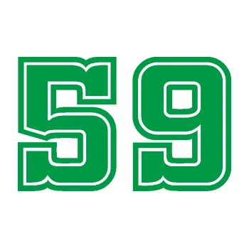 Polep vozidla Startovní číslo 59 typ 5 (12 - zelená) SAMOLEPKA NA AUTO, NÁLEPKA, FÓLIE, POLEP, TUNING, VLASTNÍ TEXT, TISK, AUTOSAMOLEPKY.cz, POLEPY, OBRÁZEK, LOGO, 3D STICKERS
