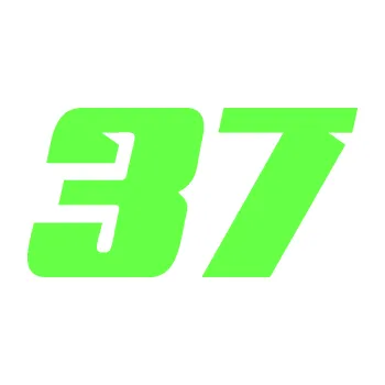 Polep vozidla Startovní číslo 37 typ 6 (71 - Fluorescentní zelená) SAMOLEPKA NA AUTO, NÁLEPKA, FÓLIE, POLEP, TUNING, VLASTNÍ TEXT, TISK, AUTOSAMOLEPKY.cz, POLEPY, OBRÁZEK, LOGO, 3D STICKERS