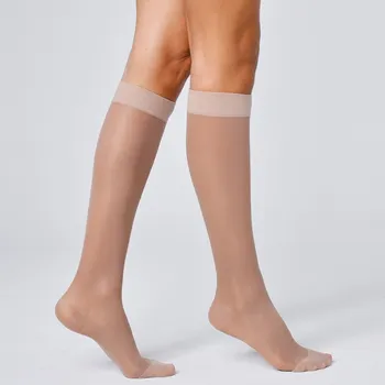 Dámské punčochy Sada 2 párů punčochových podkolenek s kompresní podporou 140 DEN, pro úlevu těžkých nohou béžová 36/37