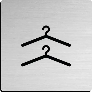 Informační tabulka JNF - Piktogram "Šatna" IN.26.213 - 75 mm - nalepovací 75 mm BN - Broušená nerez