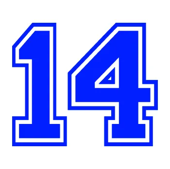 Polep vozidla Startovní číslo 14 typ 4 (19 - modrá dynamic) SAMOLEPKA NA AUTO, NÁLEPKA, FÓLIE, POLEP, TUNING, VLASTNÍ TEXT, TISK, AUTOSAMOLEPKY.cz, POLEPY, OBRÁZEK, LOGO, 3D STICKERS