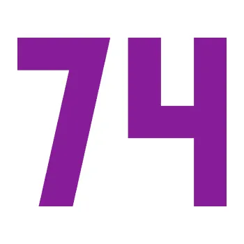 Polep vozidla SAMOLEPKA Startovní číslo 74 (14 - fialová) NA AUTO, NÁLEPKA, FÓLIE, POLEP, TUNING, VLASTNÍ TEXT, TISK, AUTOSAMOLEPKY.cz, POLEPY, OBRÁZEK, LOGO, SAMOLEPKY