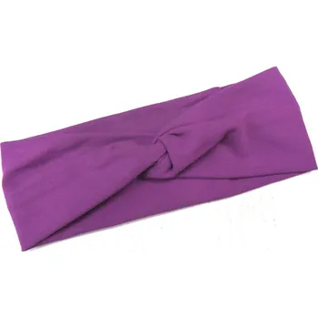 Čelenka Dámská bavlněná čelenka s uzlíkem, fialová (B604)