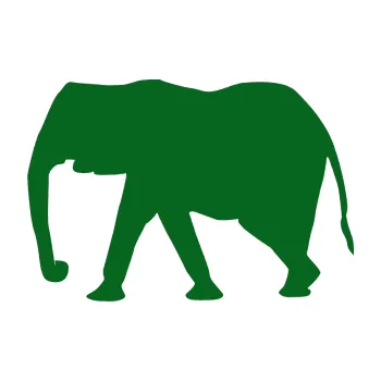 Samolepící dekorace Slon 006 levá (20 - tmavě zelená) SAMOLEPKA NA AUTO, NÁLEPKA, FÓLIE, POLEP, TUNING, VLASTNÍ TEXT, TISK, AUTOSAMOLEPKY.cz, POLEPY, OBRÁZEK, LOGO, 3D STICKERS