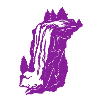 Samolepící dekorace Vodopád levá krajina (14 - fialová) SAMOLEPKA NA AUTO, NÁLEPKA, FÓLIE, POLEP, TUNING, VLASTNÍ TEXT, TISK, AUTOSAMOLEPKY.cz, POLEPY, OBRÁZEK, LOGO, 3D STICKERS