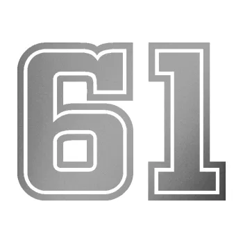 Polep vozidla Startovní číslo 61 typ 5 (42 - stříbrná metalíza) SAMOLEPKA NA AUTO, NÁLEPKA, FÓLIE, POLEP, TUNING, VLASTNÍ TEXT, TISK, AUTOSAMOLEPKY.cz, POLEPY, OBRÁZEK, LOGO, 3D STICKERS