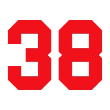 Polep vozidla SAMOLEPKA Startovní číslo 38 (10 - červená) NA AUTO, NÁLEPKA, FÓLIE, POLEP, TUNING, VLASTNÍ TEXT, TISK, AUTOSAMOLEPKY.cz, POLEPY, OBRÁZEK, LOGO, SAMOLEPKY