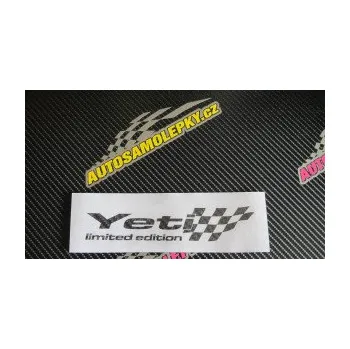 Polep vozidla SAMOLEPKA Yeti limited edition pravá (10 - červená) NA AUTO, NÁLEPKA, FÓLIE, POLEP, TUNING, VLASTNÍ TEXT, TISK, AUTOSAMOLEPKY.cz, POLEPY, OBRÁZEK, LOGO, SAMOLEPKY